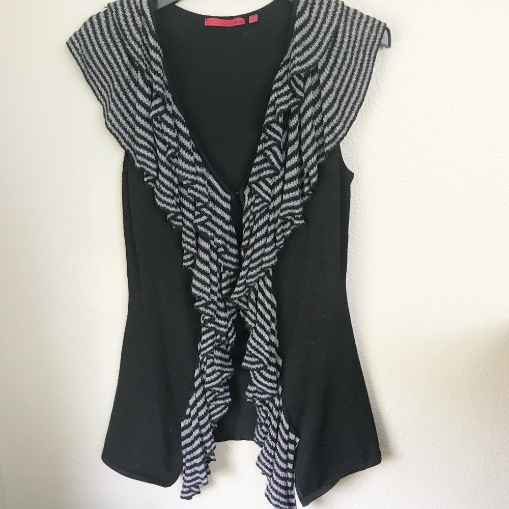 Super Cute Ruffle Front Sweater Vest